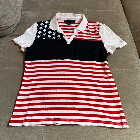 Tommy Hilfiger Other - Tommy Hilfiger Red and White Striped Polo
